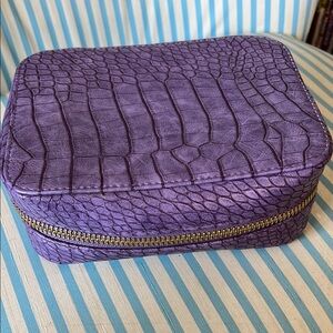 Trish McEvoy purple Crocodile Patterned makeup binder